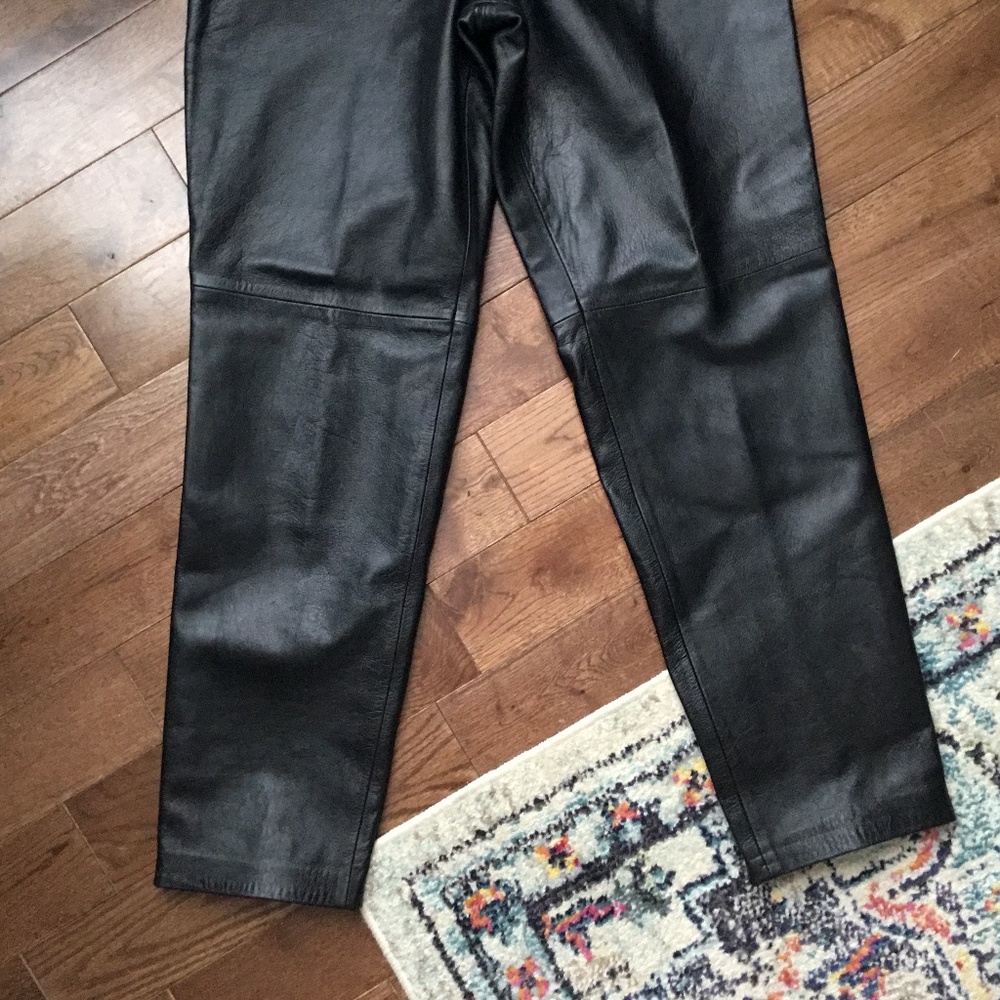 High Rise Leather Pants - Picture 3 of 11